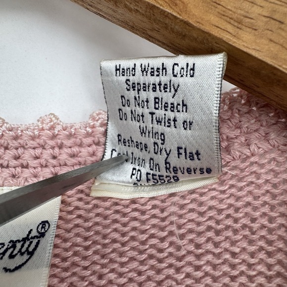 Vintage Cardigan Sweater Vest Women's Large Pink Granny Embroidered‎ Floral - Picture 7 of 8